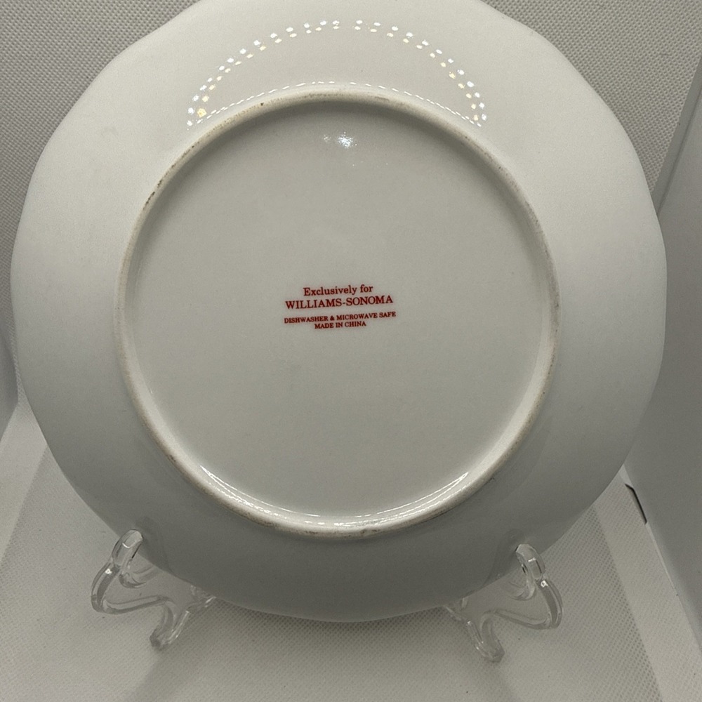 Williams Sonoma 'Twas The‎ Night Before Christmas Santa Sleigh Salad 8" Plate - Picture 3 of 5
